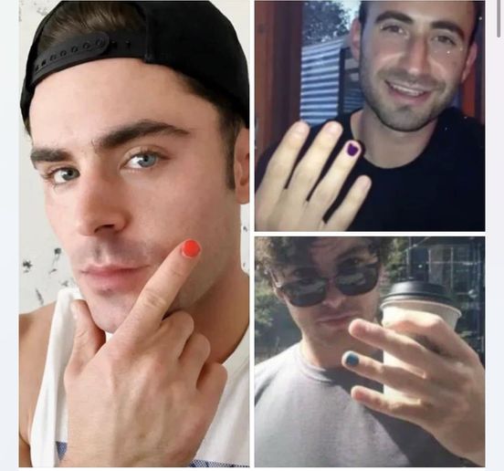 If you see a man with one painted fingernail, here’s what it means